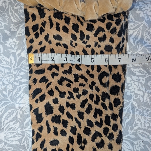 Oi San Francisco VINTAGE Velvet Christmas Stocking LEOPARD High Heel Rose Diva - Picture 11 of 12